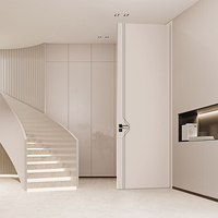 Dalle de finition d'usine de porte de chambre à coucher intérieure en bois massif minimaliste pour l'isolation phonique d'utilisation de salon de maison