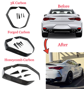 Ailerons de pare-chocs arrière en fibre de carbone en nid d'abeille pour INFINITI Q60 2017, séparateurs d'aileron - Product Image 1