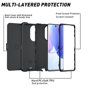 Étui de protection <span class=keywords><strong>intégrale</strong></span> robuste pour téléphone portable <span class=keywords><strong>Honor</strong></span> Nova9 <span class=keywords><strong>50</strong></span> Defender avec clip de ceinture - Product Image 4