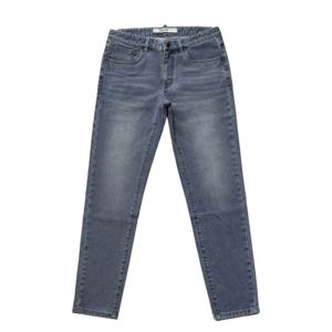 بنطلون جينز رجالي كاجوال بقصة ضيقة مُصمم خصيصًا لفصلي الربيع والخريف بلون باهت ونقش بارز مع سحاب وخصر متوسط، توريد ODM - Product Image 1