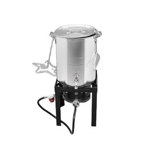 Friggitrice in alluminio per tacchino a Gas commerciale attrezzatura da cucina friggitrice a Gas con rubinetto elettrico 220V PFA Indoor Household 1200 CSA - Product Image 1