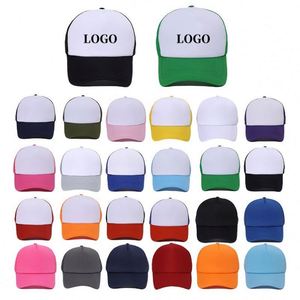 NUEVA Gorra Trucker de Espuma Personalizada con 5 Paneles, Bordada, en Color Rosa Neón, Verde y Beige, con Logotipo Personalizado - Product Image 1