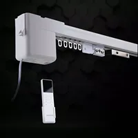 Kit de rail motorisé intelligent en aluminium pour rideaux électriques avec application Tuya, télécommande alimentée par batterie pour la maison et le bureau