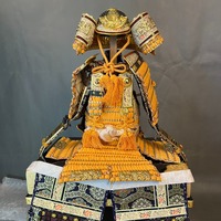 Casque et armure de samouraï japonais May Doll, modèle de grande taille, doré, 100% fait main