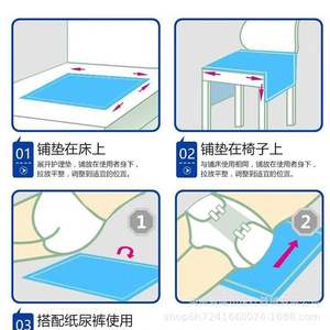 Coussinets d'hygiène médicaux Kangmin 50x60cm jetables absorbants en tissu non tissé pour lit et chaise, bleus, 30 coussinets par paquet - Product Image 1