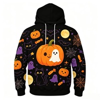 Sweat-shirt unisexe personnalisé Cyberpunk Halloween, impression intégrale détaillée, logo personnalisé, streetwear