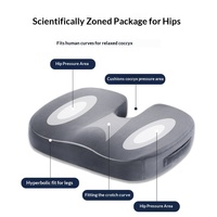 Coussin de siège ergonomique en gel mousse à mémoire de forme 45D personnalisé OEM, antidérapant, respirant, avec support coccyx et poignée, vente en gros, marque privée