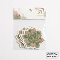 Etiquetas Adhesivas Ecológicas para Plantas Suculentas, Etiquetas Personalizadas con Logotipo de Plantas, Calcomanías de Vinilo Mate Orgánico para Frascos de Cosméticos