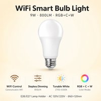 Anpassbare Tuya Smart Glühbirne RGB CCT Mehrfarbig E27 E26 LED-Birne Tuya 9W Smart Life APP LED-Birne 110V 240V