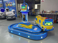 Train électrique rotatif pour enfants, à monnayeur, équipement de parc d'attractions, jouet de train sur rail pour aire de jeux intérieure