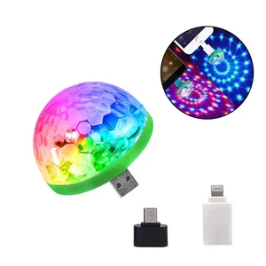 2022 taşınabilir USB disko sahne ışık aile parti renkli sahne ışık Led sihirli top ışık