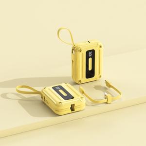 Chargeur portable haute capacité 10000mAh, PD22.5W, affichage numérique, charge rapide, mini batterie externe avec deux câbles - Product Image 3
