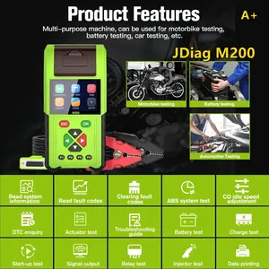 Escáner de Diagnóstico para Motocicletas A+ JDiag M200 OBD2, Lector de Códigos de Error, Probador de Batería, Herramienta <span class=keywords><strong>Motoscan</strong></span> para Yamaha, Actualización del M100 - Product Image 2