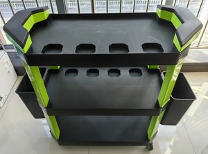 Chariot de lavage auto avec étagère à trois niveaux moulée pour le nettoyage des voitures - Product Image 5