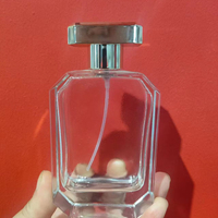 Botol Parfum Kaca Transparan Berkualitas Tinggi Harga Pabrik, Bentuk Kotak Oval, Kosong, Dengan Berbagai Tutup Untuk Kemasan Parfum