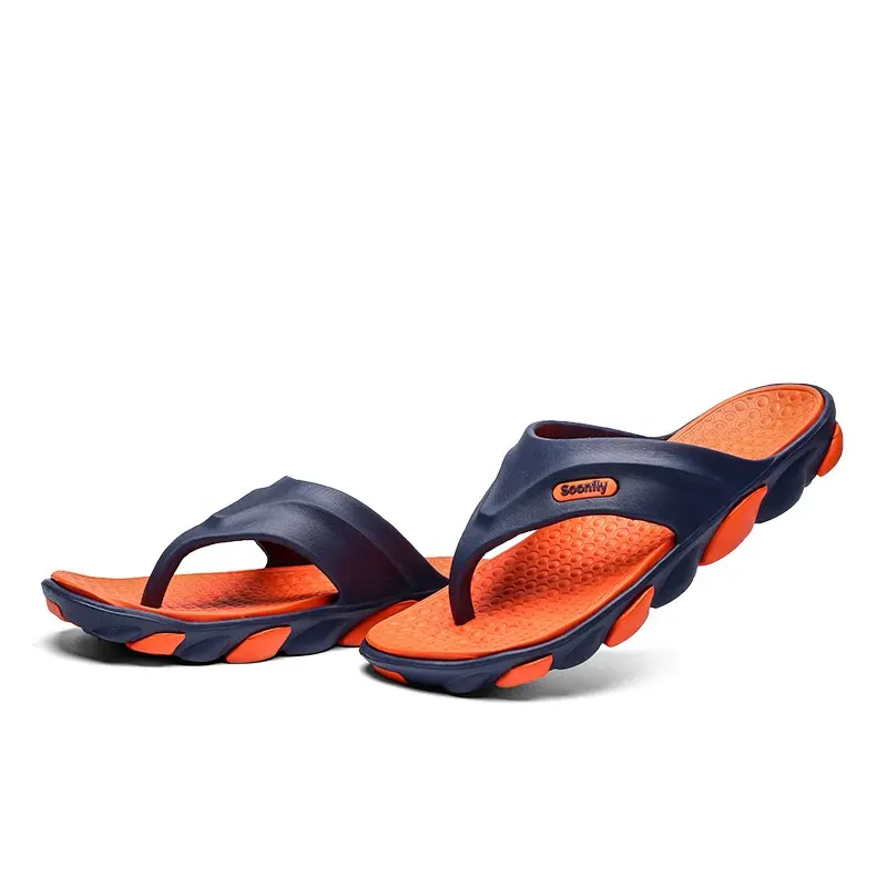 Sandalias de verano con punta abierta para hombre, zapatos de playa a la moda, chanclas de baño con masaje, envío directo
