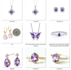 <b>Man</b>-made Mexican Engagement Blue Fire Opal with Amethyst 925 Sterling Silver Woman's <b>Rings</b> DR032846R - Product Image 2