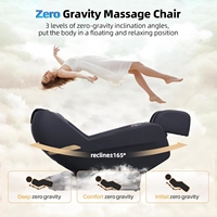 Fauteuil de massage Shiatsu 4D de luxe à gravité zéro, moderne, chauffant, pour le corps entier - Fauteuil inclinable électrique intelligent en cuir avec massage des pieds et musique