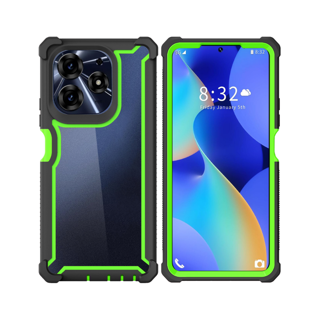 3 in 1 Full Protective Luxury Case for POVA5/POVA5 PRO-TPU PC Shockproof Mobile Phone Cases