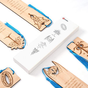 Marcapáginas de Madera con Diseño Calado y Borla, Marcapáginas Artísticos Creativos con Grabado Lá<span class=keywords><strong>ser</strong></span>, Regalo Promocional al por Mayor - Product Image 3