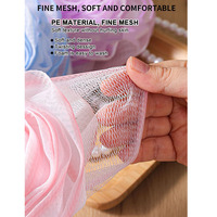 Éponge de bain en forme de rose personnalisée 50g 75g en PE, non-éclatante, extra-large, douce, moussante, pour le corps
