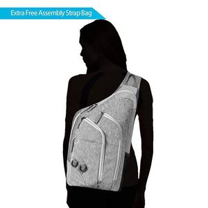 Sac à bandoulière surdimensionné BSCI pour homme et femme, sac à bandoulière croisé double couche tendance avec sangle en corde - Product Image 6
