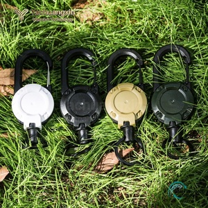 Porte-clés mousqueton rétractable avec câble métallique pour sac à dos, randonnée, camping, utilisation en extérieur, alliage d'aluminium, 1 pièce - Product Image 5