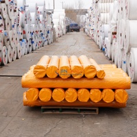 Rouleau de bâche en PE imperméable orange 120 g/m², matériau de bâche poly pour la fabrication d'abris extérieurs