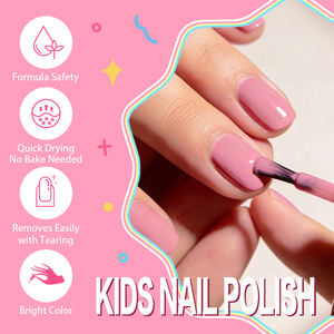 Smalto per Unghie per Bambini GP con Logo Personalizzato, 12 Colori Arcobaleno, Non Tossico, Asciugatura Rapida, a Base d'Acqua, Rimovibile - Product Image 5