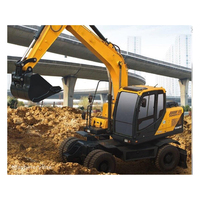 Excavatrice sur pneus 2026 R150WVS avec garantie d'un an, puissance de 108 kW, capacité de godet de 0,58 m³, composants essentiels haute efficacité