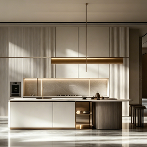 Gabinetes de <span class=keywords><strong>Cocina</strong></span> Modernos de Foshan, Gabinetes Modulares Blancos, Gabinetes de <span class=keywords><strong>Cocina</strong></span> Listos para Armar, Gabinetes Lacados, Laminados, Personalizados de Fábrica - Product Image 3
