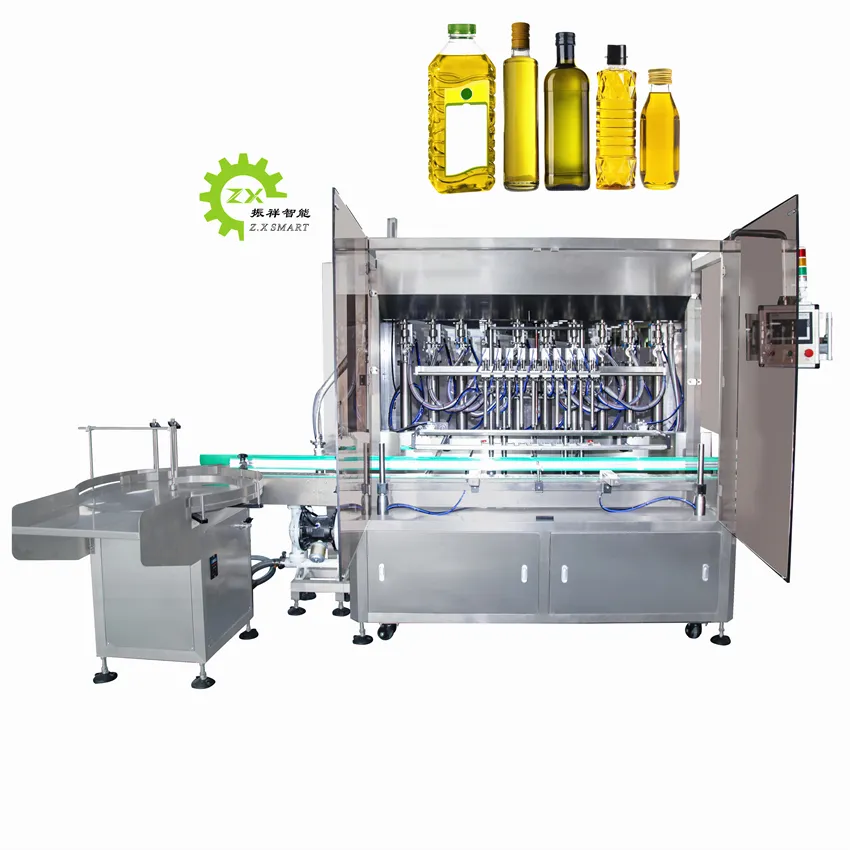 ZXSMART Automatische Befüllung Olivenöl Speiseöl 8-Kopf-Kolbenfüllflaschenfüllmaschinen