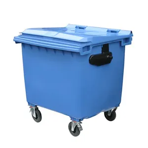 1100 Liter Plastic mobile Waste Container