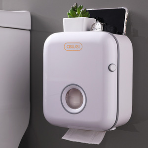 Vente en gros boîte de pompage murale étanche pour toilettes boîte à <span class=keywords><strong>papier</strong></span> hygiénique en plastique boîte de <span class=keywords><strong>rangement</strong></span> pour rouleau de <span class=keywords><strong>papier</strong></span> <span class=keywords><strong>toilette</strong></span> sans poinçon - Product Image 6