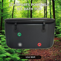 Baignoire à glace gonflable pliable portable en PVC à double paroi de 8 cm, pompe manuelle, sac de transport, forme ovale, thérapie par immersion froide, usage adulte