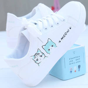 Chaussures blanches brodées pour femmes, chaussures de sport décontractées, nouvelles chaussures basses pour femmes - Product Image 5