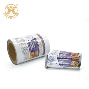 Custom Print Chocolate Candy Protein Energy Bar Nutrition Bar Aluminum Foil Film Rolls For Packing Machine