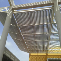 Lames en aluminium pour façade de bâtiment commercial, mur-rideau de bureau, ventilation, décoration, imperméable, économie d'énergie, ombrage