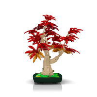 Ensemble de blocs de construction MOULD KING 24122 Red Maple Bonsai, plantes et fleurs, briques MOC, décoration de bureau, cadeau, assemblage DIY, jouet créatif