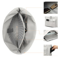 Sac à dos convertible Fuliya personnalisé pour ordinateur portable 15,6 pouces, grande capacité, avec fermeture enroulable, à porter à l'épaule ou en bandoulière