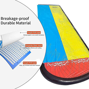 สไลเดอร์น้ำเป่าลมแบบสองเลนสำหรับความสนุกในฤดูร้อนในสวนหลังบ้าน - Product Image 3