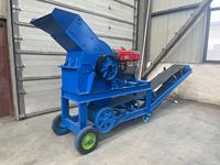 Concasseur à mâchoires mobile diesel mini portable 800*800, 35 tonnes par heure, simple et facile à utiliser pour l'exploitation minière