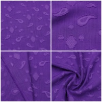 Colección Jacquard Serie 52 5201-5224 Jacquard de Poliéster Tejido con Patrones de Flores en 3D 100% Poliéster 140gsm 148cm