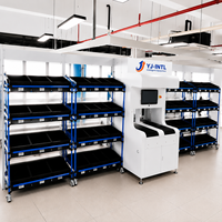 Système de tri automatique de colis avec mur de tri, capacité de 2500 pièces/heure, machine de tri 3D pour la logistique e-commerce YJ-INTL YJ-PW-1