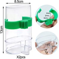 Distributeur d'eau automatique écologique en plastique solide arrondi pour oiseaux, pigeons, perroquets, cailles, boîte à nourriture pour oiseaux