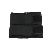 NANBIN Corset amincissant sous-poitrine noir en latex à double ceinture, 9 baleines en acier, soutien rembourré des fesses, grande taille, respirant
