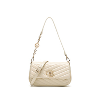 Sac à bandoulière matelassé pour femme RTS, sac à main de luxe de créateur, bandoulière chaîne, usage quotidien décontracté, sac à main en similicuir blanc, fermeture à glissière