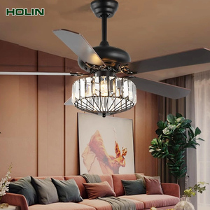 52 inch 56 inch nhà trang trí điều khiển từ xa sắt 5 Blades hiện đại DC động cơ quạt trần với ánh sáng - Product Image 3