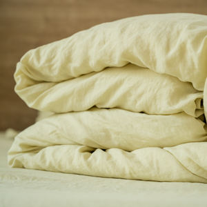 100% Set di biancheria da letto in lino europeo biologico King Size pietra lavata piumino copricuscino borsa confezionata - Product Image 5