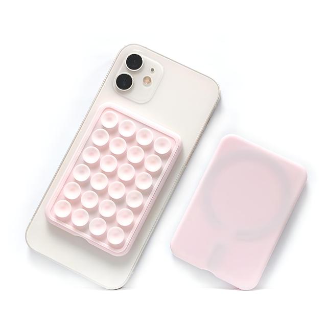 Custom Portable Fitness Selfie Silicon Phone Suction Pad Mount Magnetic Mobile Phone Suction Cup Grip Holder